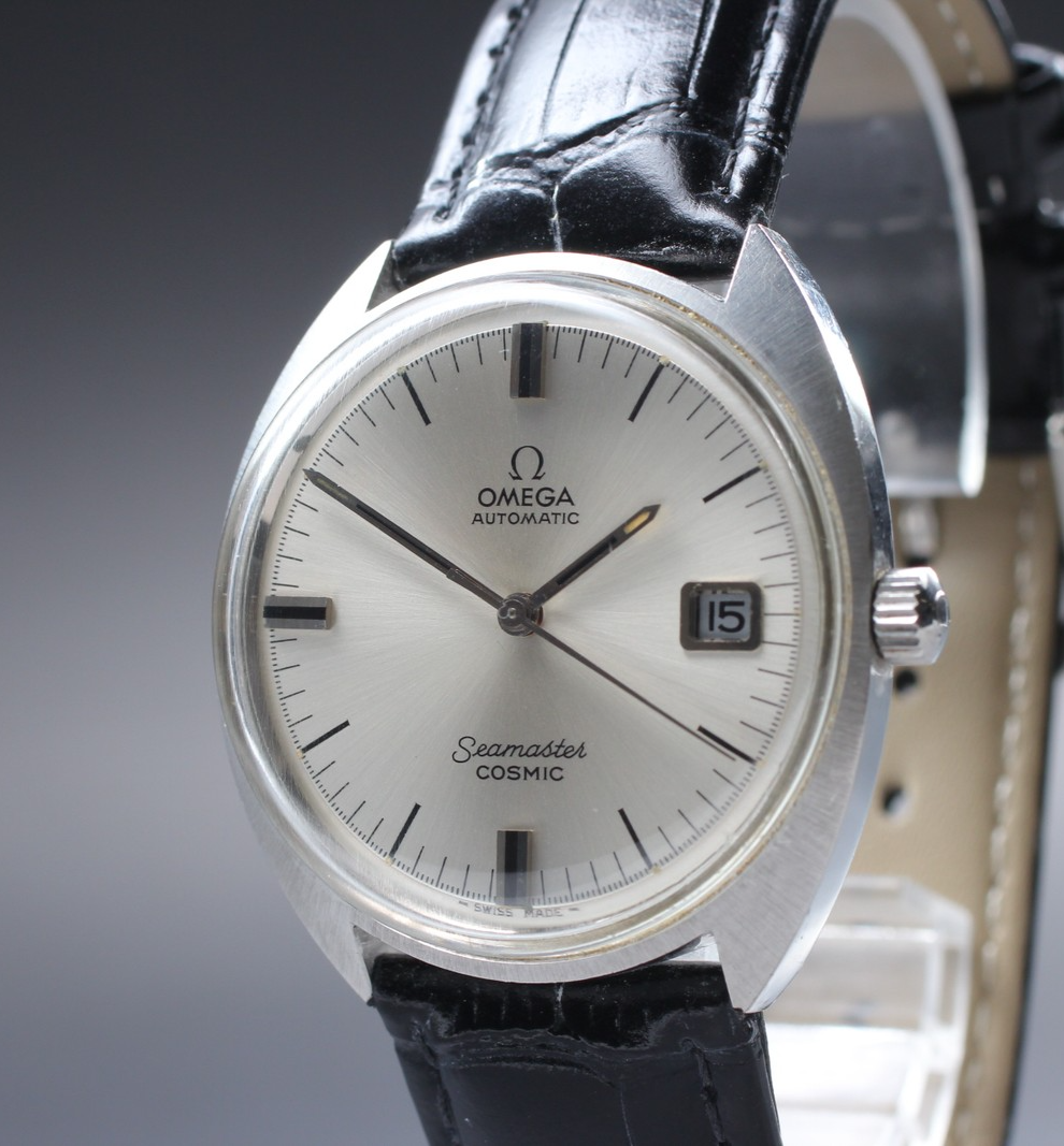 Near MINT Vintage Omega Seamaster COSMIC 166026 35mm Automatic Silver Men's
