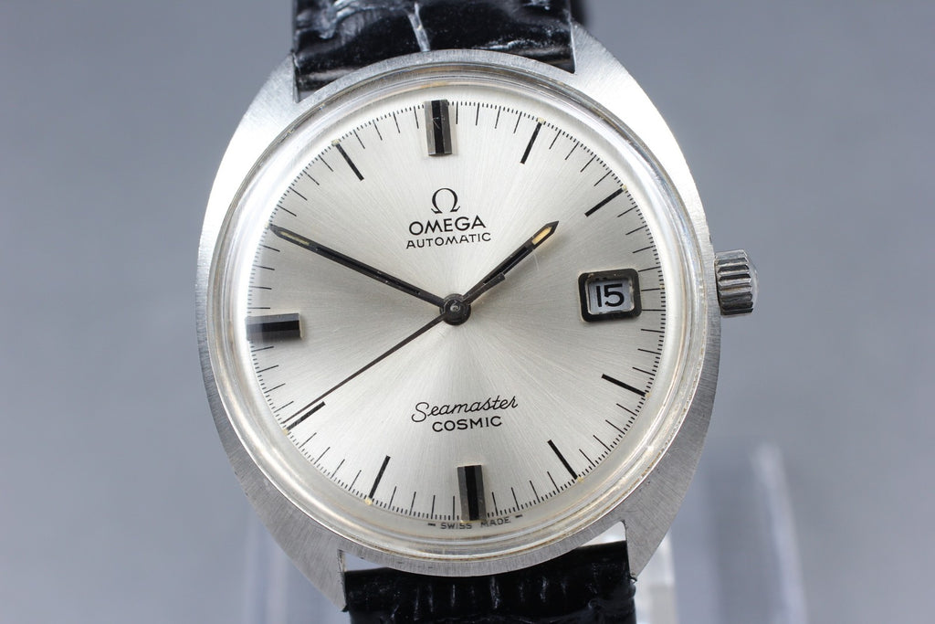 Near MINT Vintage Omega Seamaster COSMIC 166026 35mm Automatic Silver Men's