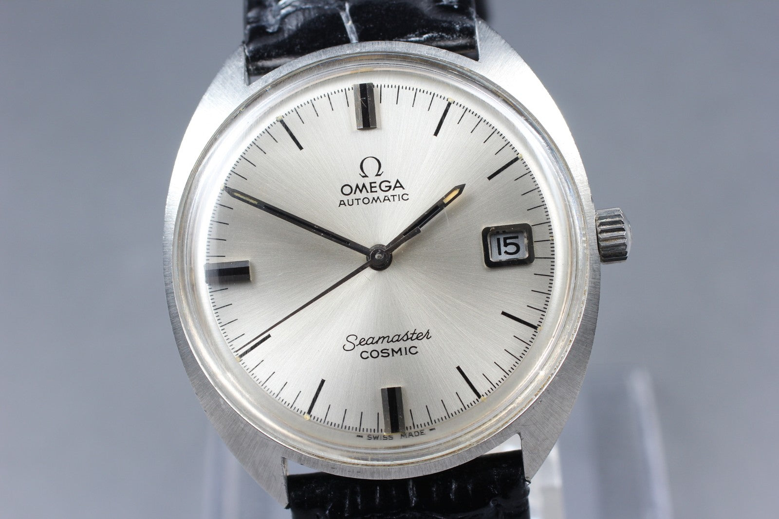 Near MINT Vintage Omega Seamaster COSMIC 166026 35mm Automatic Silver Men's