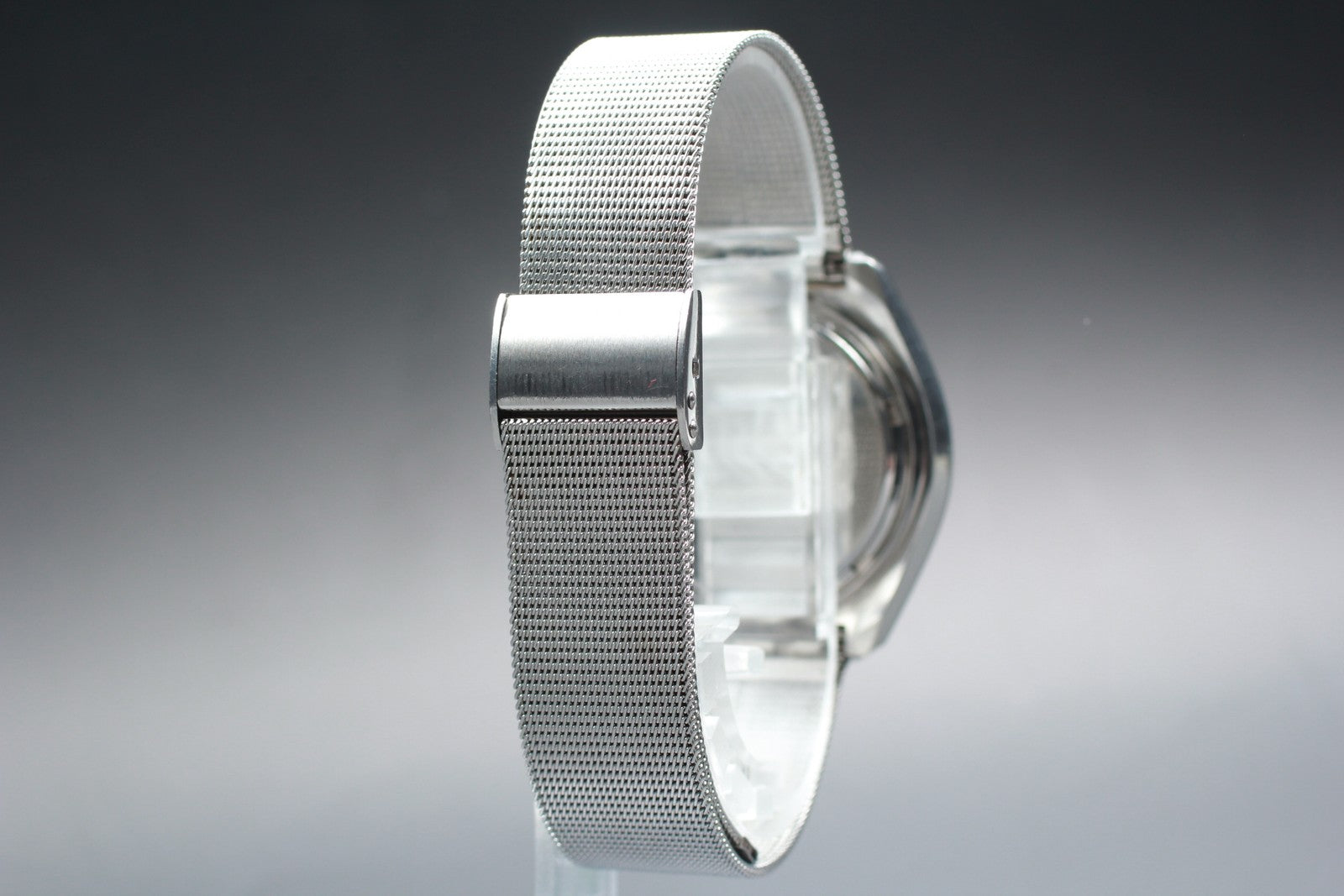 Exc+5 / Box Citizen Tuning Fork Hisonic 3711 Sweep Second Silver Quartz Men's