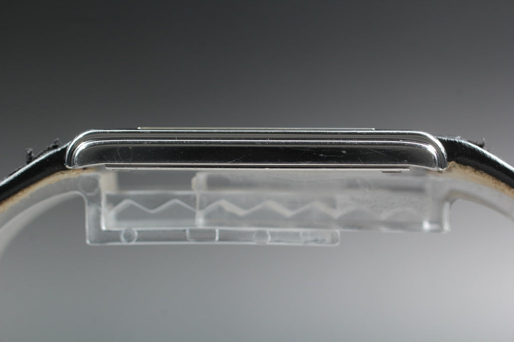 Near MINT Citizen Stiletto Eco-Drive G820 27mm Black Roman Tank Quartz Men's