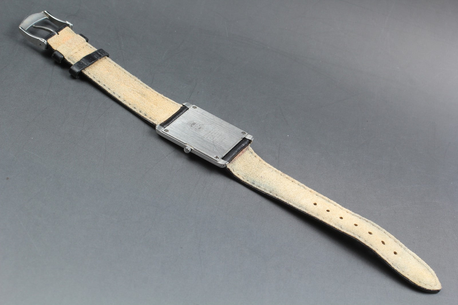 Near MINT Citizen Stiletto Eco-Drive G820 27mm Black Roman Tank Quartz Men's