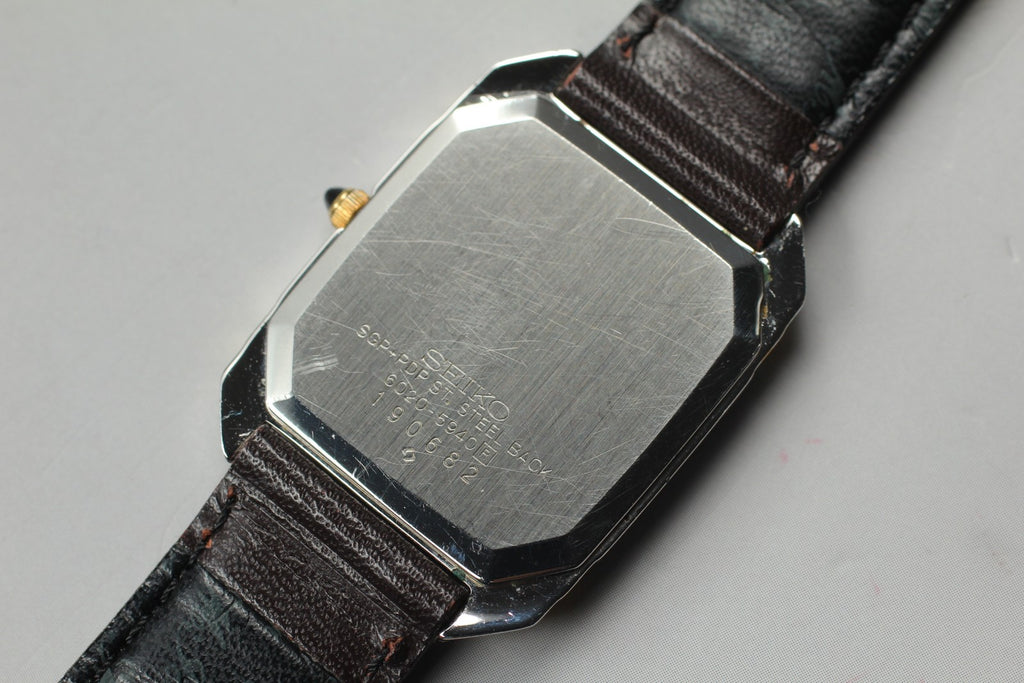 Vintage 1981 [Near MINT] Seiko Dolce 6020-5940 26mm Quartz White Roman Men's