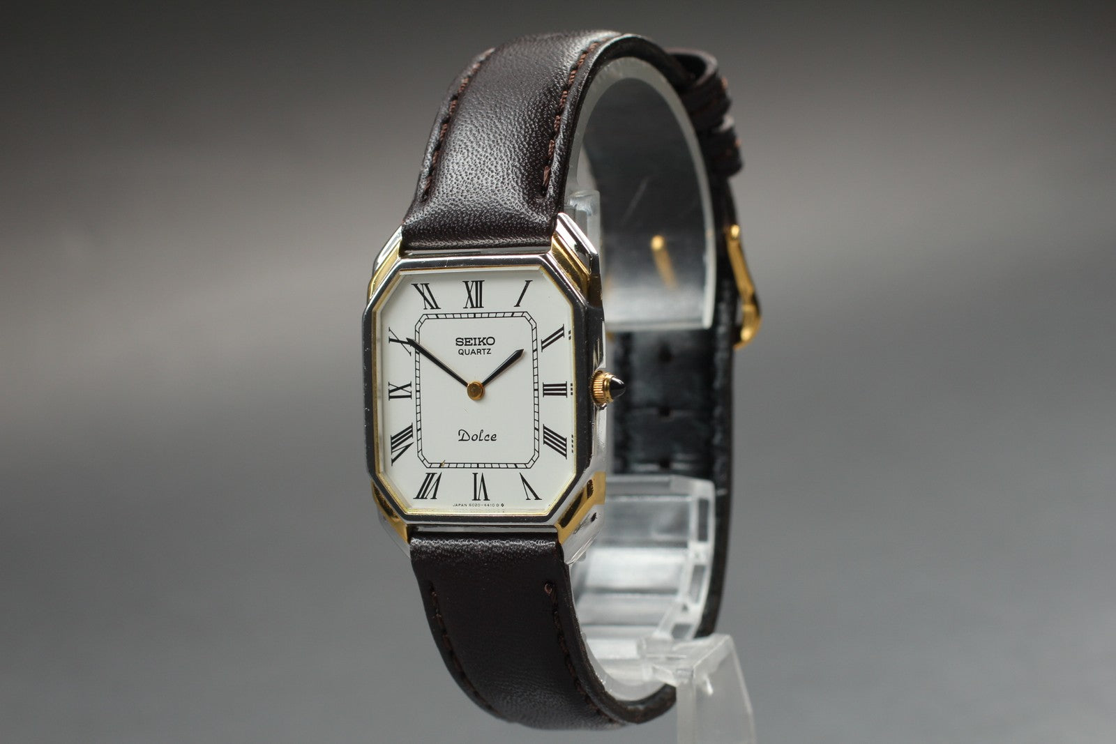 Vintage 1981 [Near MINT] Seiko Dolce 6020-5940 26mm Quartz White Roman Men's