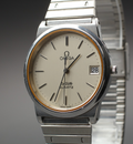 Vintage 1979 [Near MINT] Omega De Ville 195.0159 33mm Quartz Silver Dial Men's