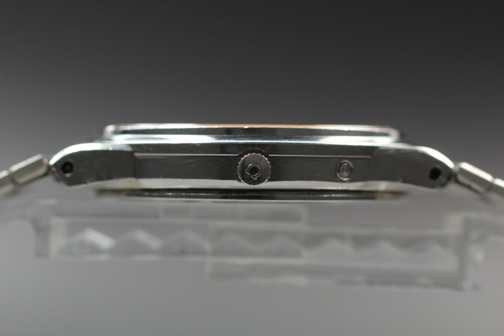 Vintage 1979 [Near MINT] Omega De Ville 195.0159 33mm Quartz Silver Dial Men's