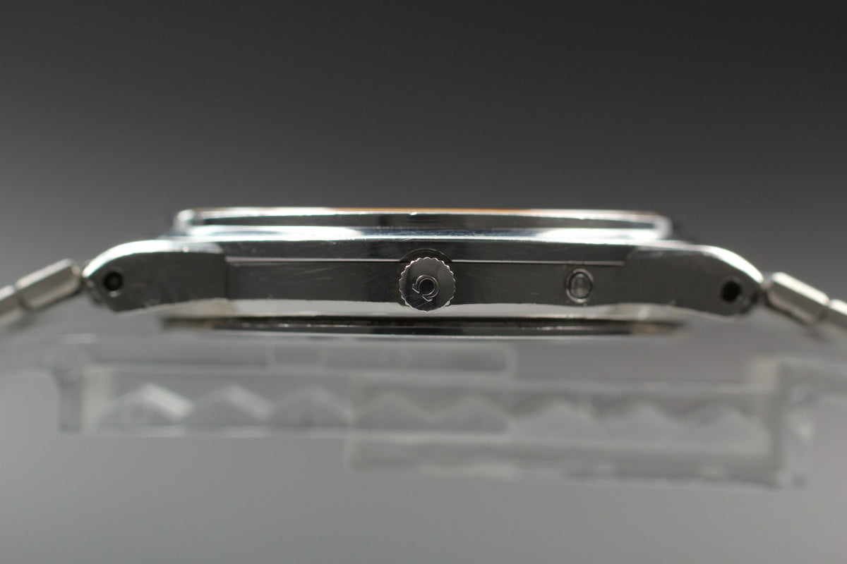 Vintage 1979 [Near MINT] Omega De Ville 195.0159 33mm Quartz Silver Dial Men's
