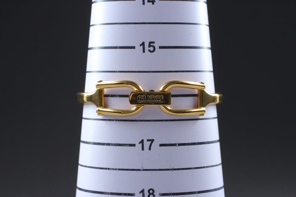 Near MINT Vintage Gucci 1500 12mm Quartz Black Dial Gold Women's From JAPAN