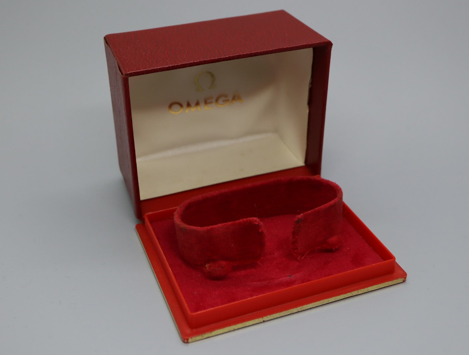 Near MINT Omega Vintage Red Watch Box Genuine Case Only From JAPAN #1298