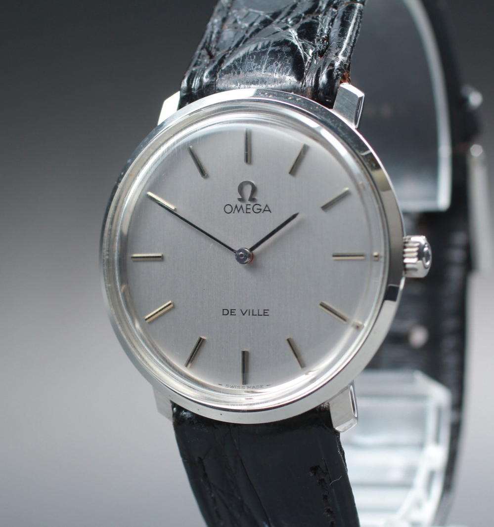 Near MINT Vintage Omega De Ville TOOL.104 33mm Manual Winding Silver Dial Men's