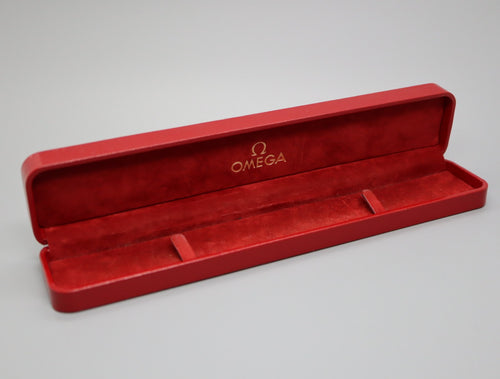 Near MINT Omega Vintage Red Watch Box Case Only for Women's From JAPAN #1300