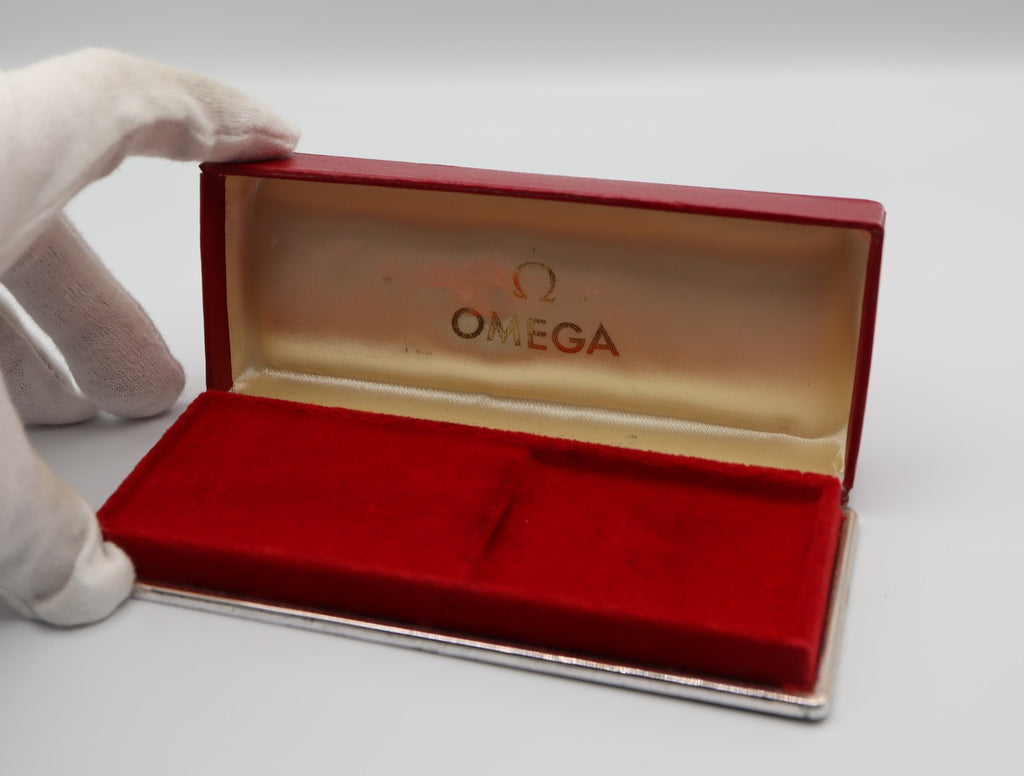 Near MINT Omega Vintage Red Watch Box Genuine Case Only From JAPAN #1359