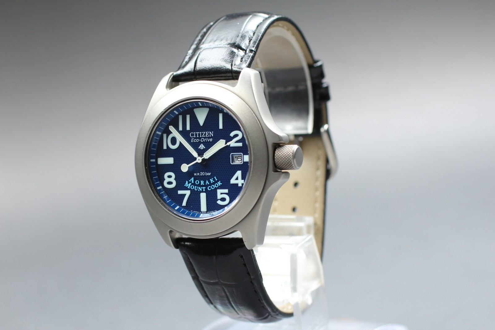 Near MINT Citizen Promaster AORAKI 7828-H30369 39mm Solar Titanium Blue Men's