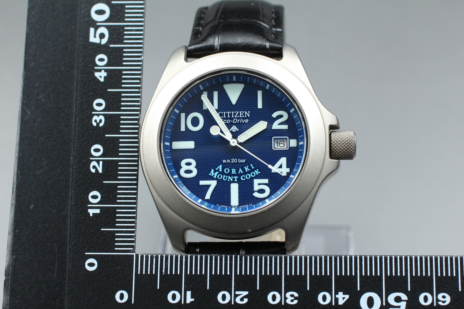 Near MINT Citizen Promaster AORAKI 7828-H30369 39mm Solar Titanium Blue Men's