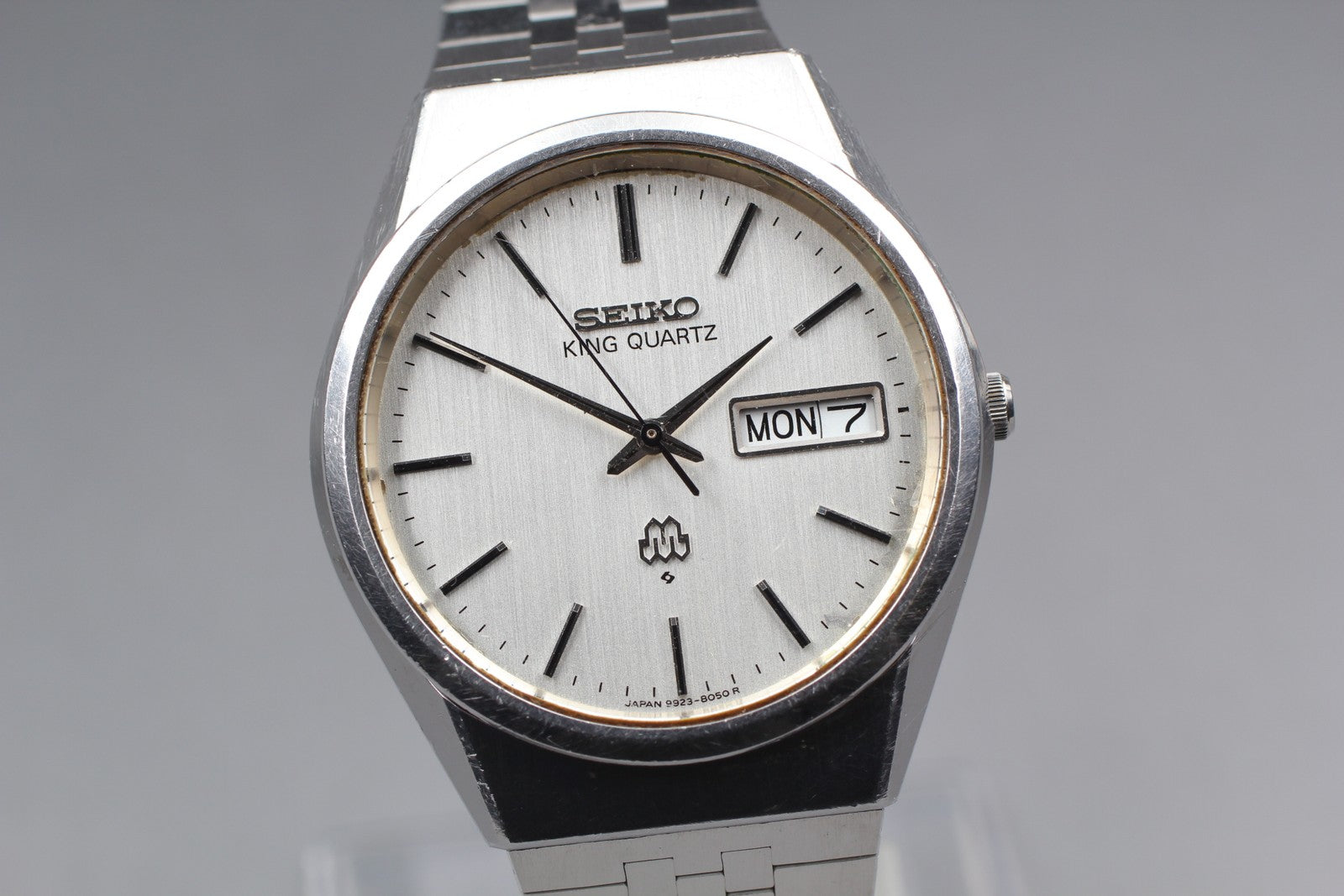 Vintage 1979 [Exc+5] Seiko King Twin Quartz 9923-8050 35mm Silver Dial Men's