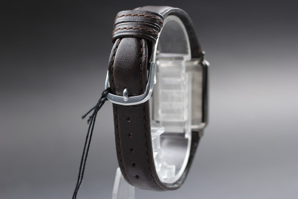 Vintage 1984 [NOS / Tag] Seiko Avenue 6531-5140 25mm Quartz White Roman Tank Men