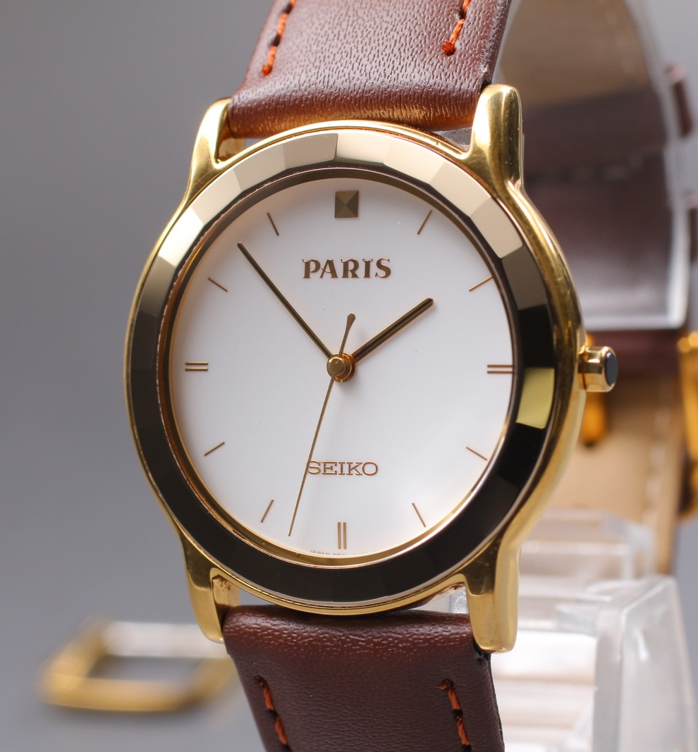 Vintage 1990 [Near MINT] Seiko Dolce Paris 5S21-604A Sweep Second Quartz Men's