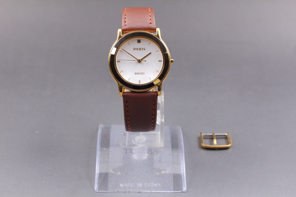 Vintage 1990 [Near MINT] Seiko Dolce Paris 5S21-604A Sweep Second Quartz Men's