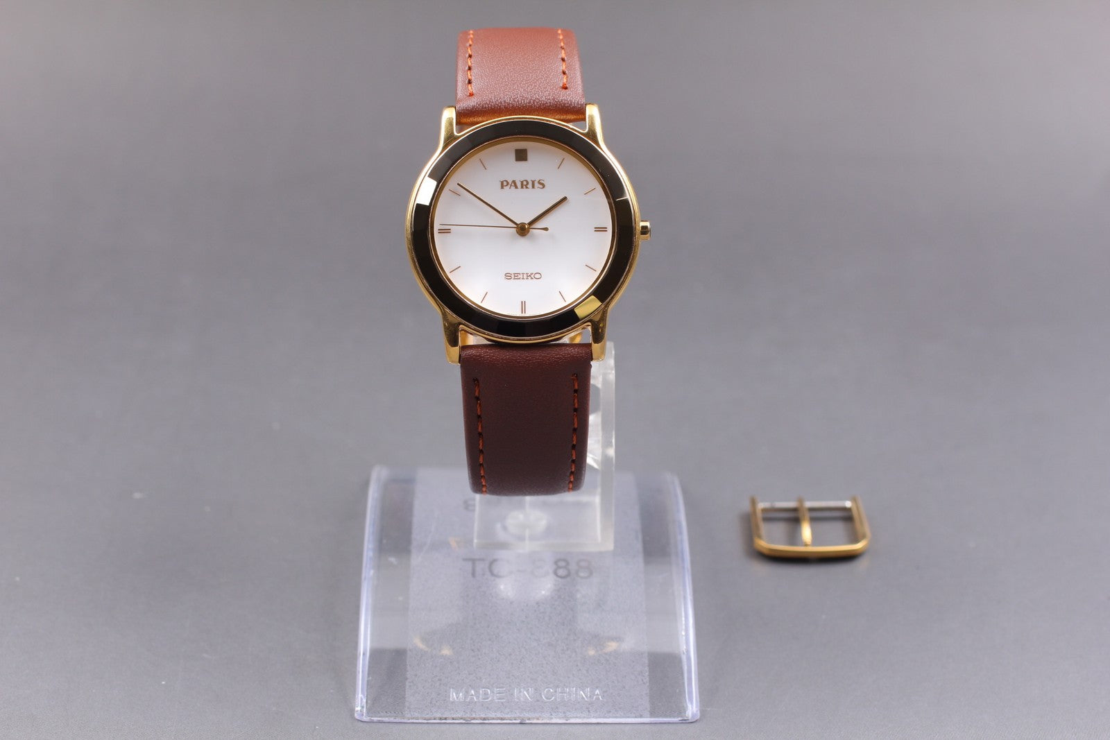 Vintage 1990 [Near MINT] Seiko Dolce Paris 5S21-604A Sweep Second Quartz Men's