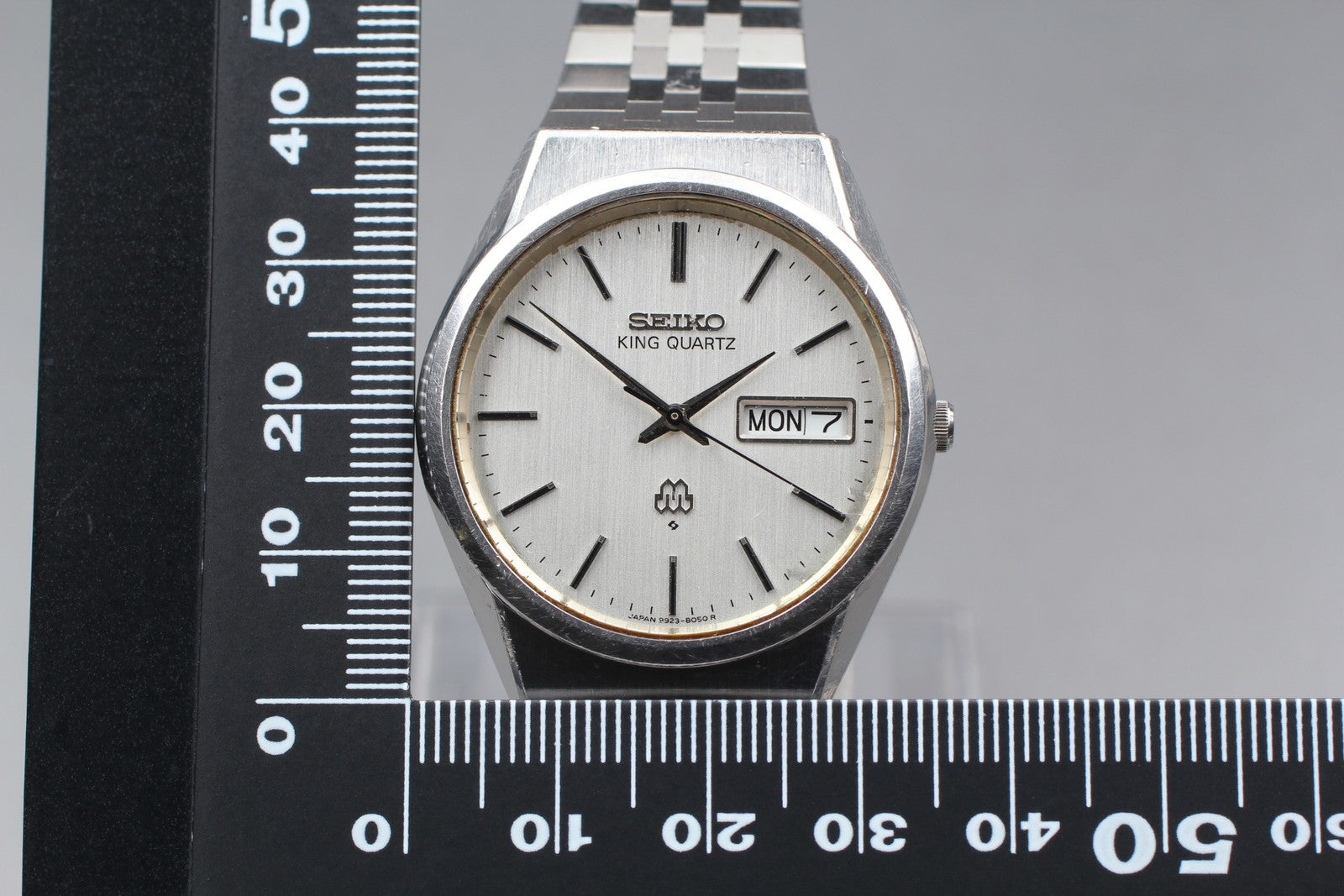 Vintage 1979 [Exc+5] Seiko King Twin Quartz 9923-8050 35mm Silver Dial Men's