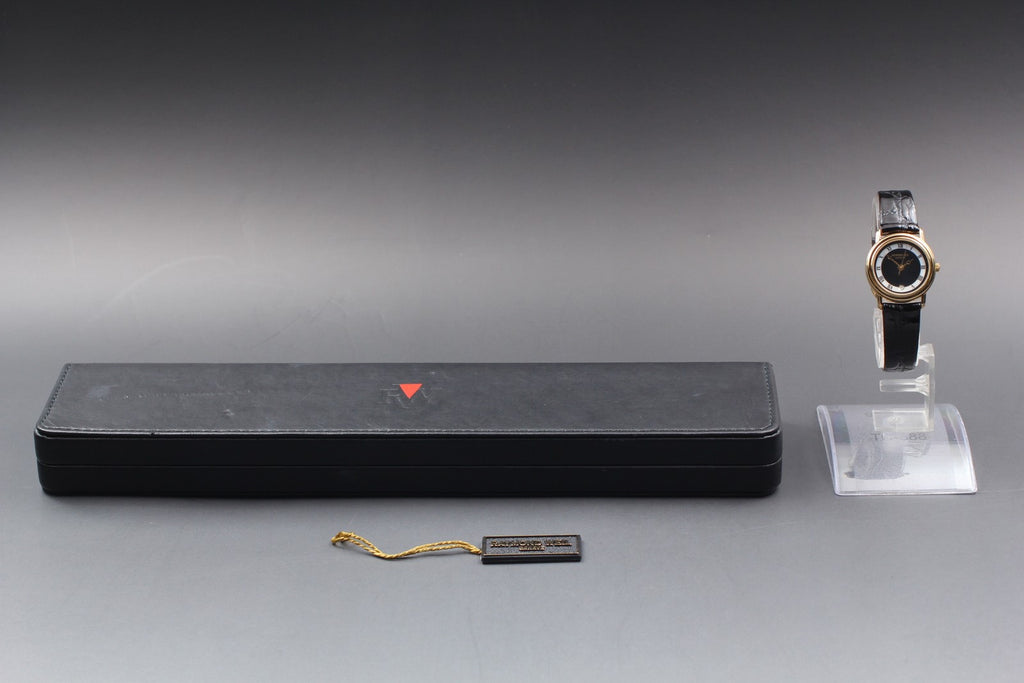 MINT / BOX Vintage Raymond Weil Geneve 5332 24mm Quartz Black Roman Dial Women's