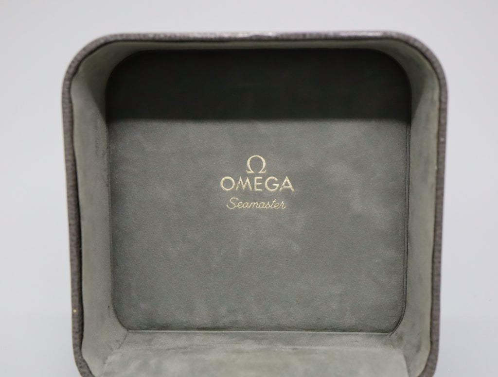 Near MINT Omega Vintage Gray Watch Box Genuine Case Seamaster From JAPAN