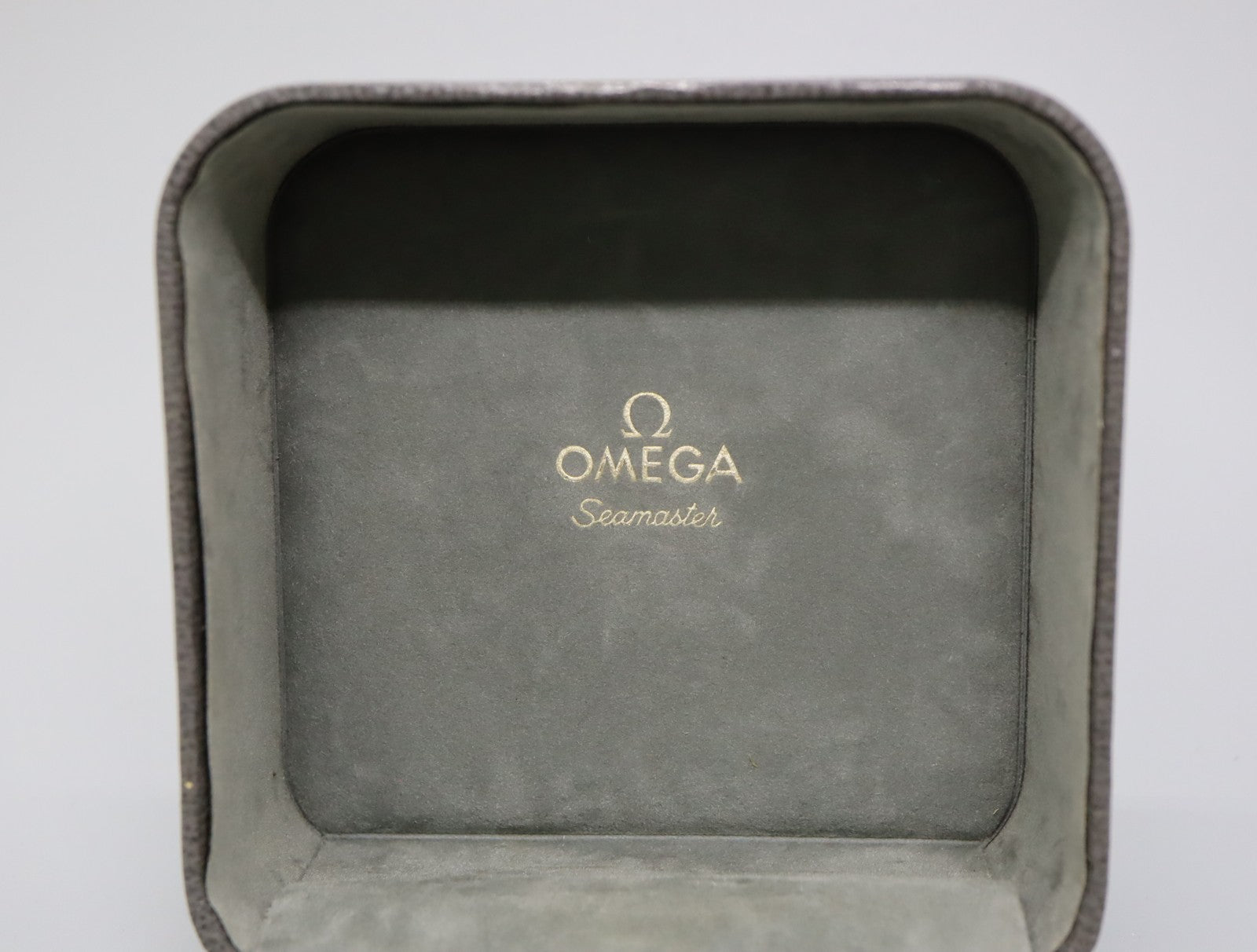 Near MINT Omega Vintage Gray Watch Box Genuine Case Seamaster From JAPAN