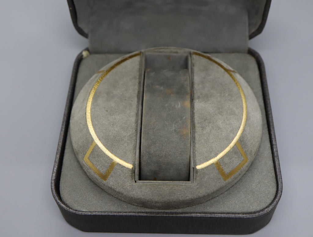 Near MINT Omega Vintage Gray Watch Box Genuine Case Seamaster From JAPAN