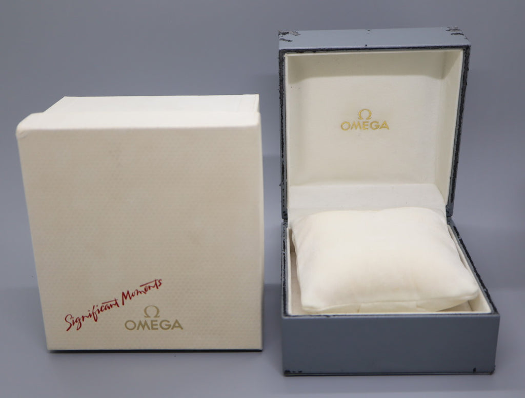 Exc+5 Omega Vintage Gray Watch Box Genuine Case Only From JAPAN #970