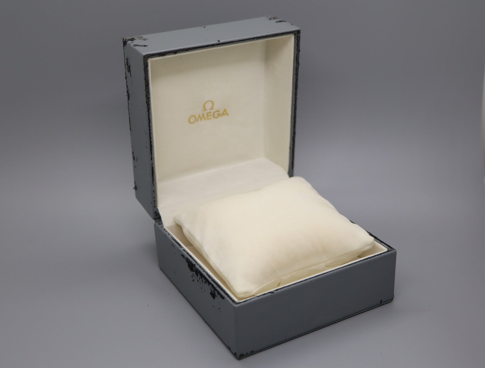 Exc+5 Omega Vintage Gray Watch Box Genuine Case Only From JAPAN #970