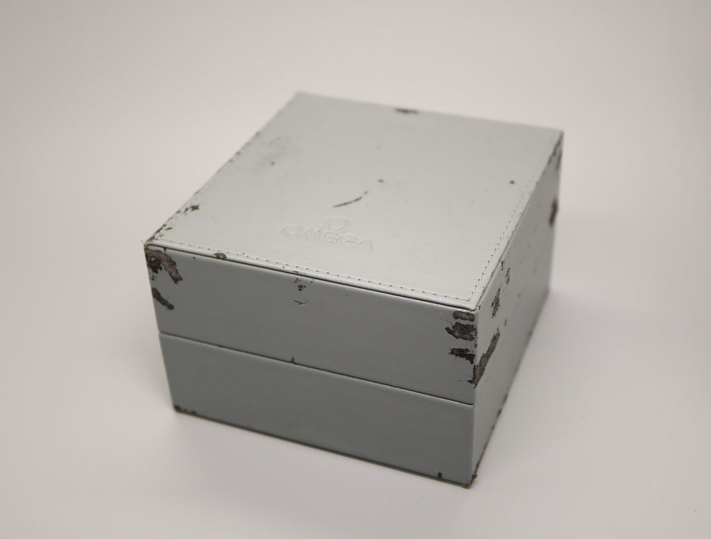 Exc+5 Omega Vintage Gray Watch Box Genuine Case Only From JAPAN #970