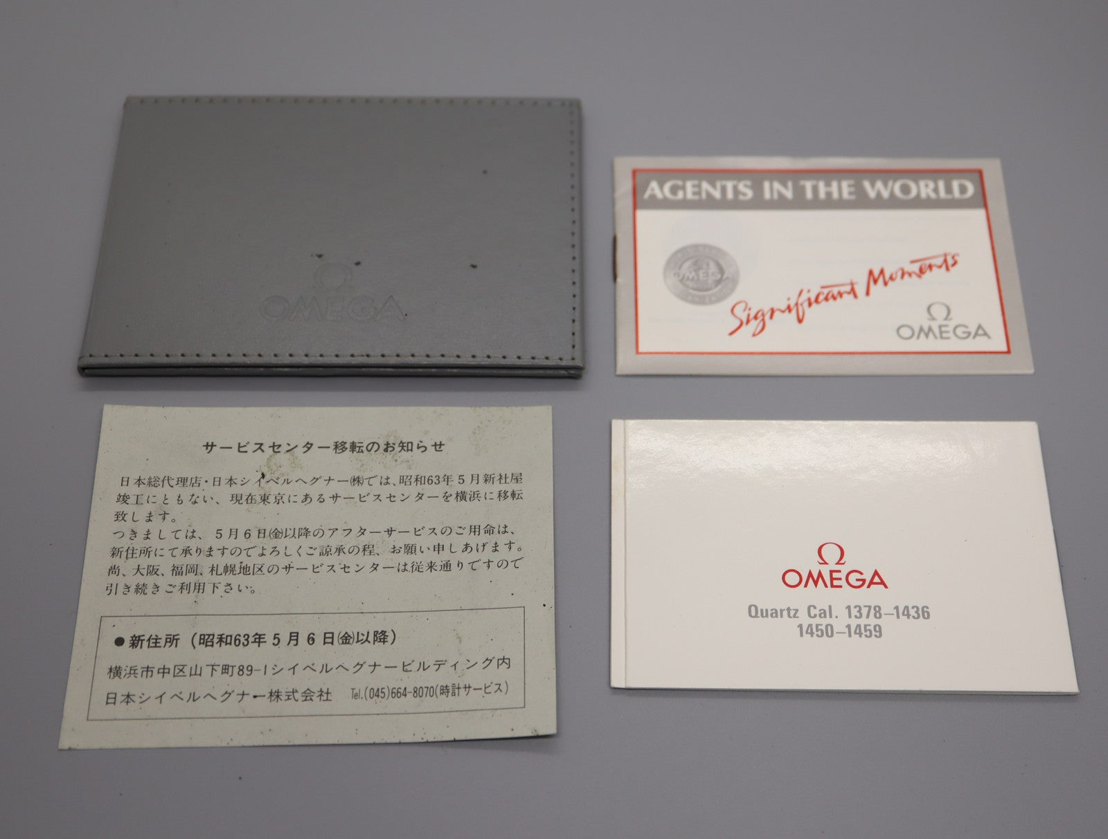 Exc+5 Omega Vintage Gray Watch Box Genuine Case Only From JAPAN #970