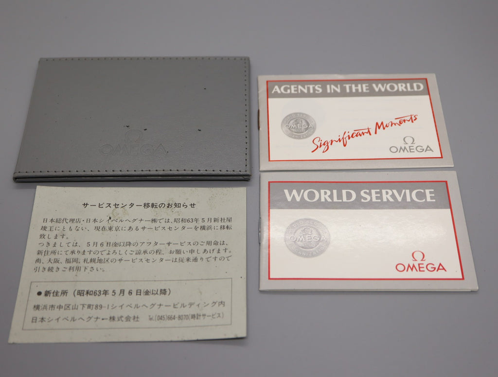 Exc+5 Omega Vintage Gray Watch Box Genuine Case Only From JAPAN #970