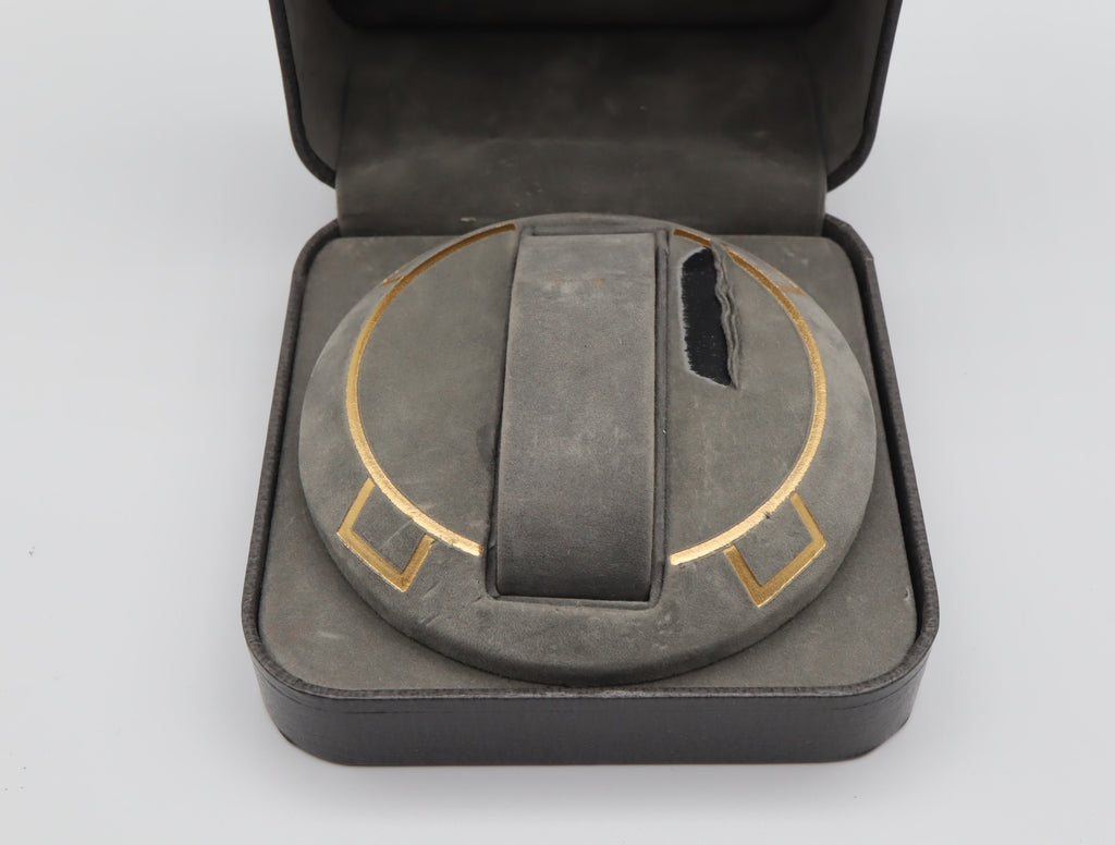 Exc+5 Omega Vintage Gray Watch Box Genuine Case Only Seamaster From JAPAN #1527