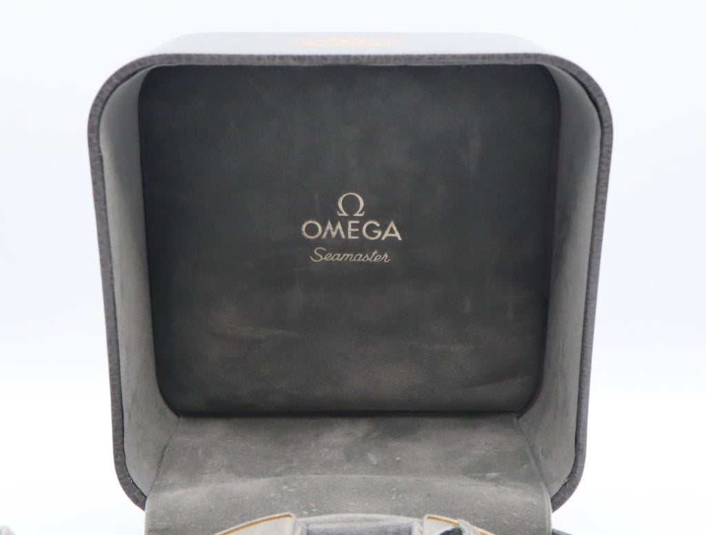 Exc+5 Omega Vintage Gray Watch Box Genuine Case Only Seamaster From JAPAN #1527