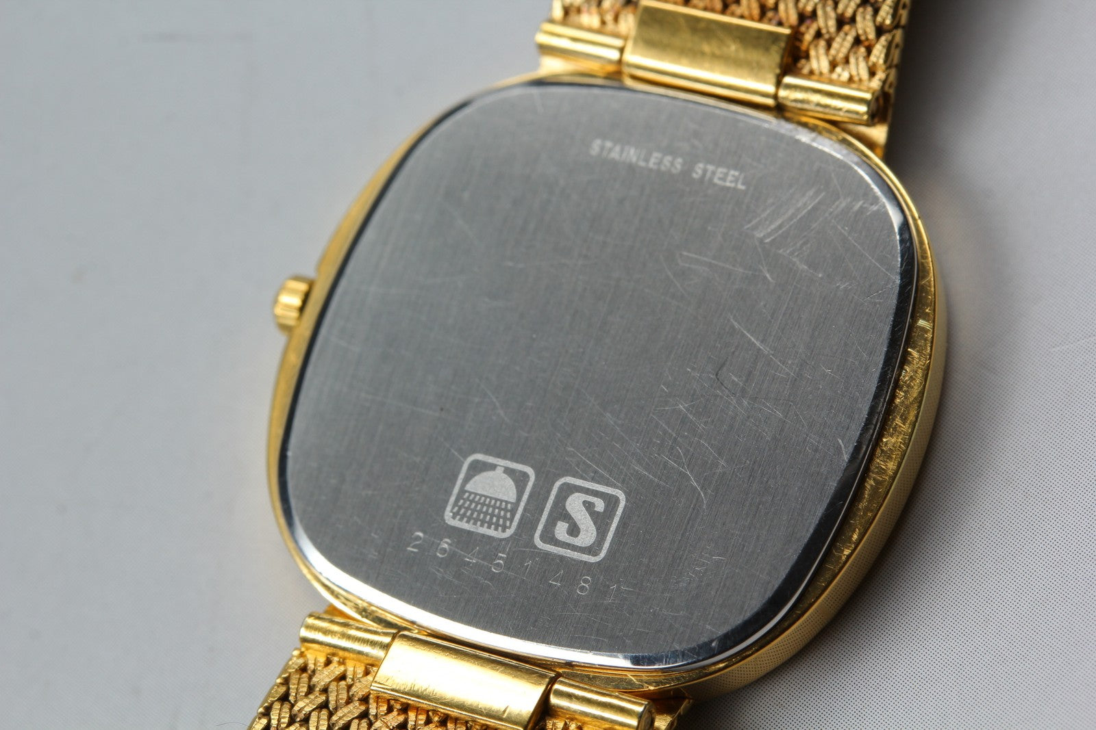 Near MINT Vintage Longines 761 3266 30mm Quartz L.761.2 Gold Dial Men's Watch