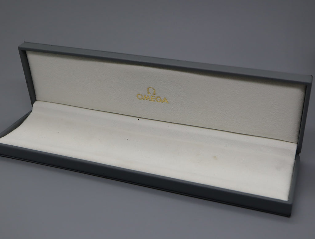 Near MINT Omega Vintage Gray Watch Box Genuine Case Only From JAPAN #1219