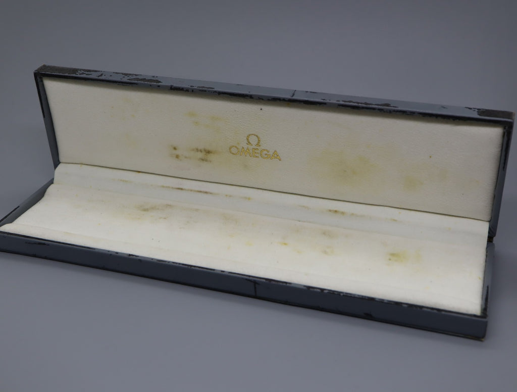 Exc+5 Omega Vintage Gray Watch Box Genuine Case Only From JAPAN #1220