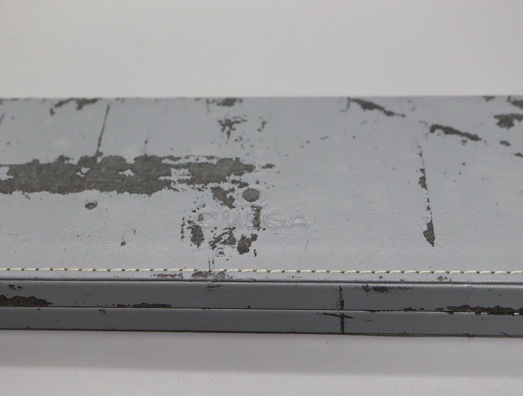 Exc+5 Omega Vintage Gray Watch Box Genuine Case Only From JAPAN #1220