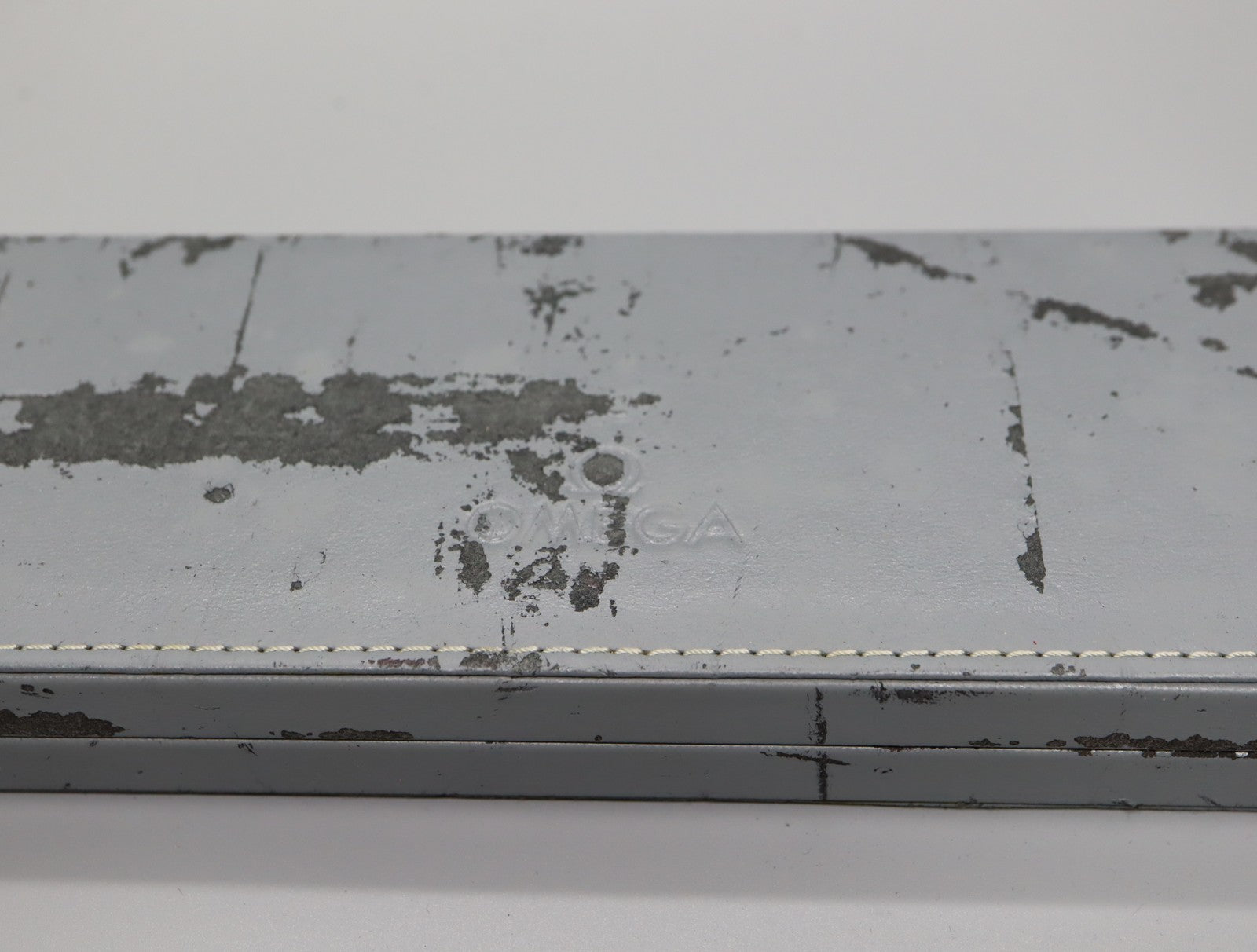 Exc+5 Omega Vintage Gray Watch Box Genuine Case Only From JAPAN #1220