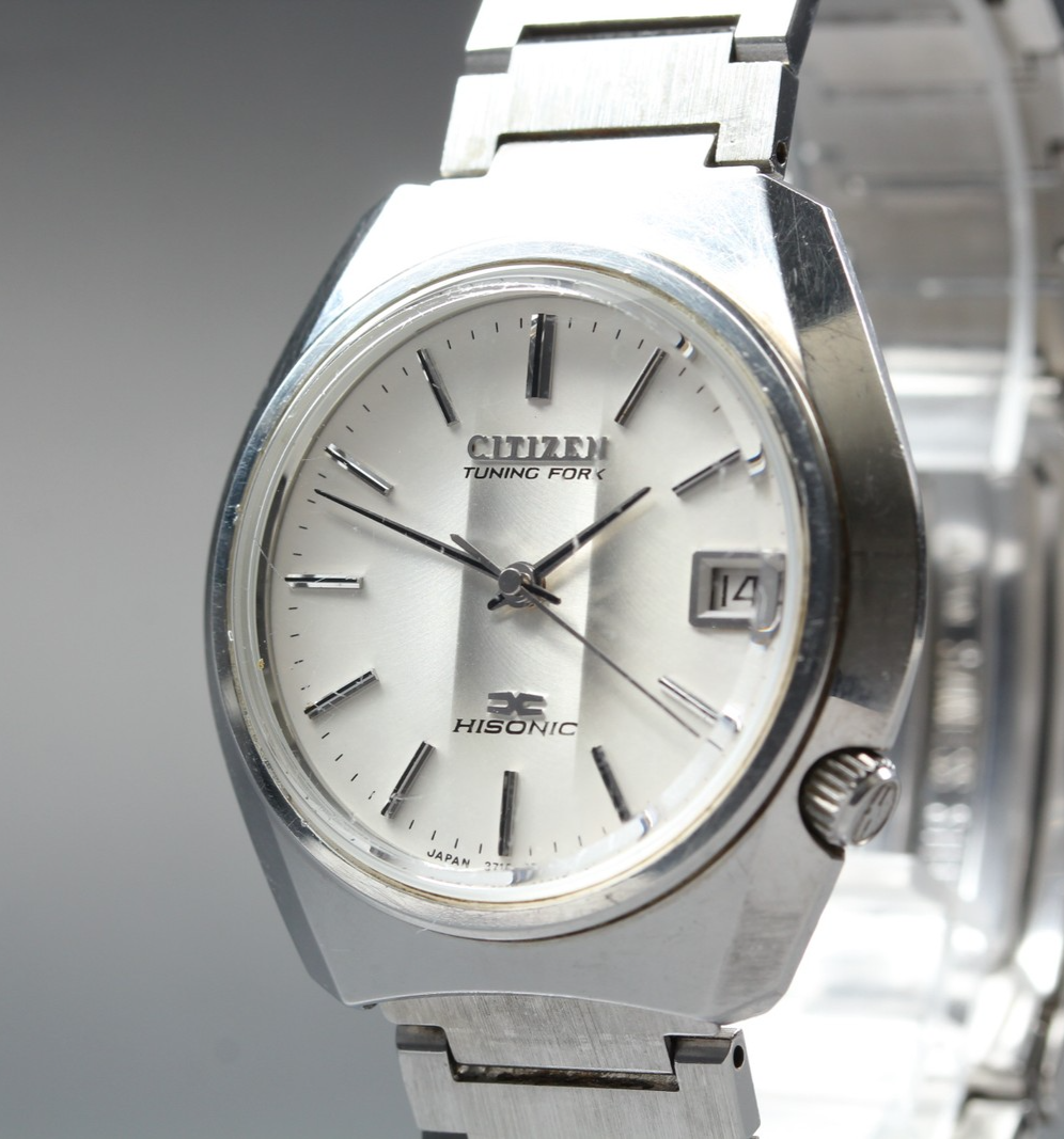 Exc+5 Citizen HISONIC 3711-373138 38mm Tuning Fork Sweep Second Quartz Men's