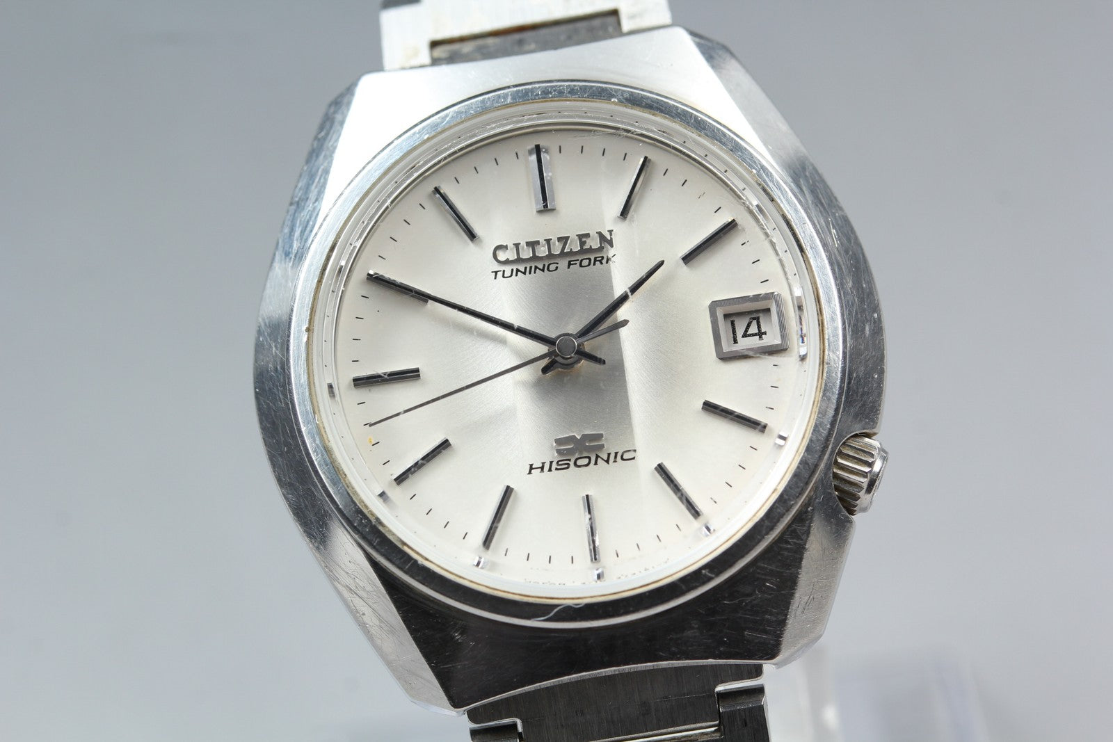 Exc+5 Citizen HISONIC 3711-373138 38mm Tuning Fork Sweep Second Quartz Men's