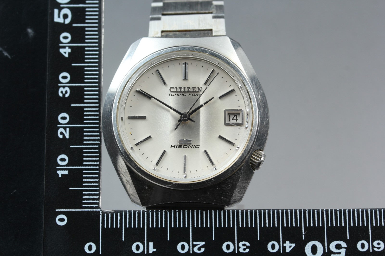 Exc+5 Citizen HISONIC 3711-373138 38mm Tuning Fork Sweep Second Quartz Men's