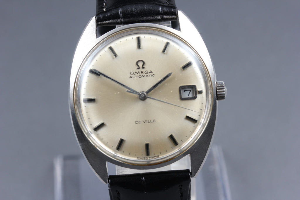 Vintage 1969 Near MINT Omega De ville 166.029 34mm Automatic Cal.565 Silver Men