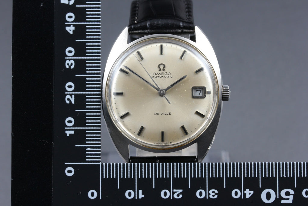 Vintage 1969 Near MINT Omega De ville 166.029 34mm Automatic Cal.565 Silver Men