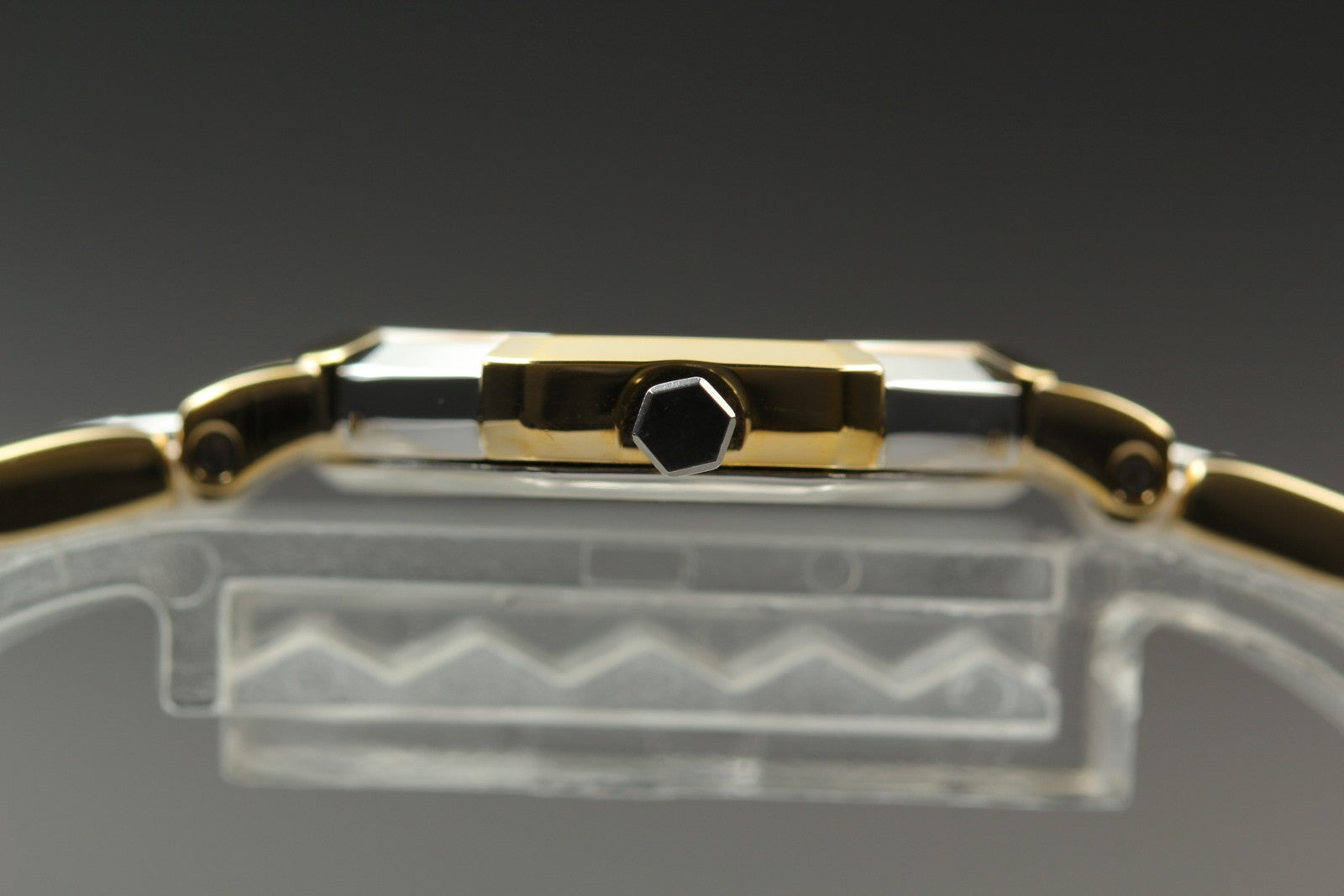 Vintage Yves Saint Laurent 2200-241762 Quartz 23mm Gold Dial Octagon Women's