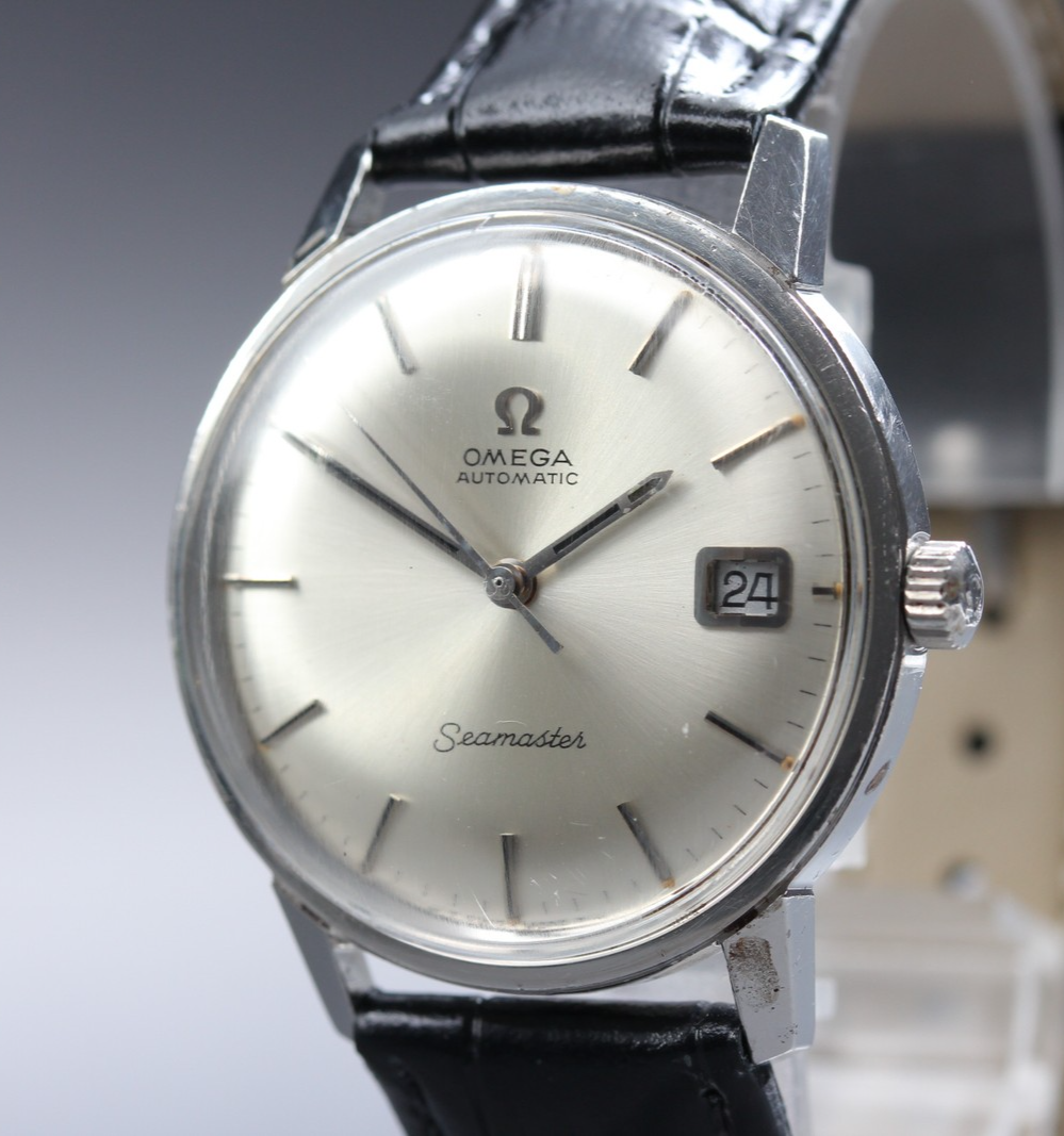 1969 Near MINT OMEGA Seamaster 34mm 166.037 Automatic Cal.565 Silver Men Vintage