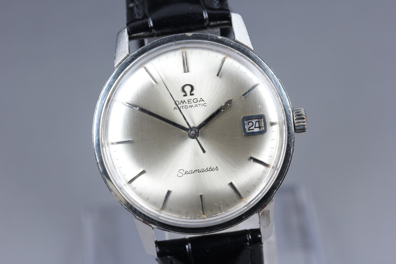 1969 Near MINT OMEGA Seamaster 34mm 166.037 Automatic Cal.565 Silver Men Vintage