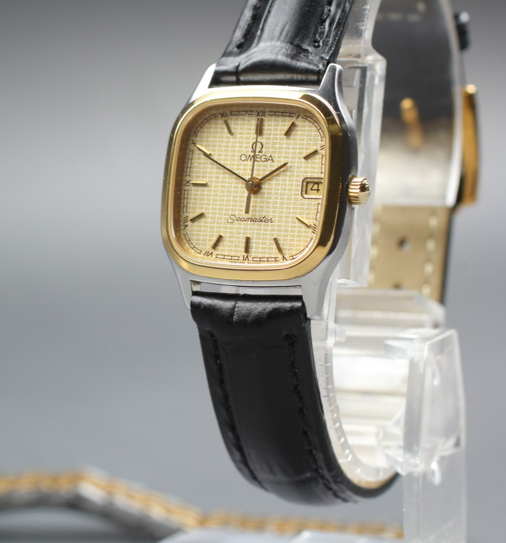 1984 Near MINT Omega Seamaster 796.0875 23mm Quartz Gold Roman Women's Vintage