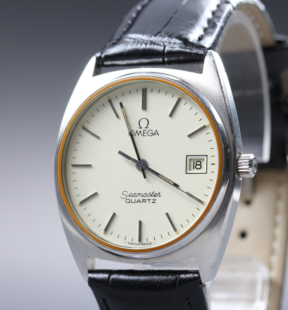 1979 Near MINT OMEGA Seamaster 196.0186 33mm Quartz Cal.1342 Silver Men Vintage